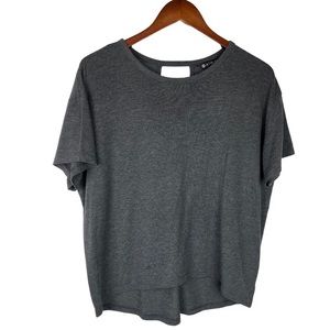 Athleta Key Hole Back Short Sleeve High Low Top Size Medium
